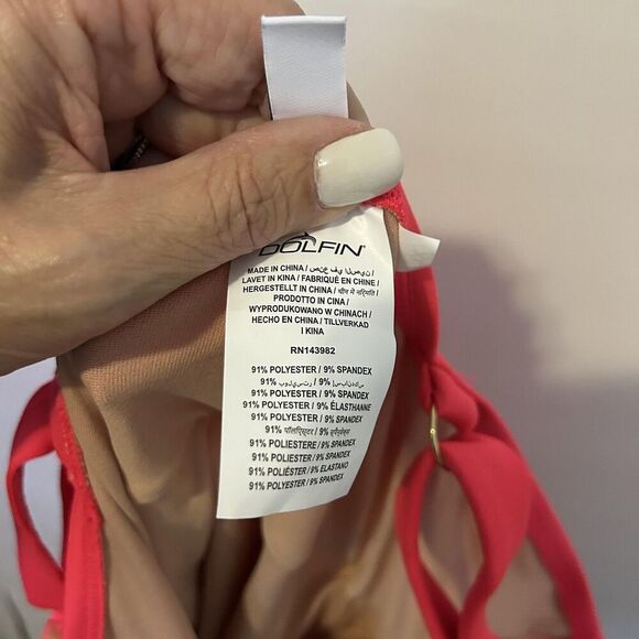 AquaShape Tankini Swimsuit Womens XL Red Draped Top High Waist Bottom Set - Picture 10 of 15